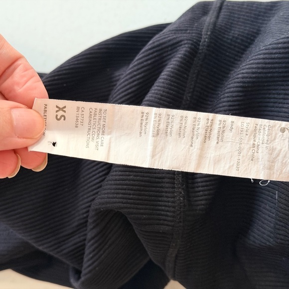 Fabletics Black Ribbed Leggings - Picture 4 of 4